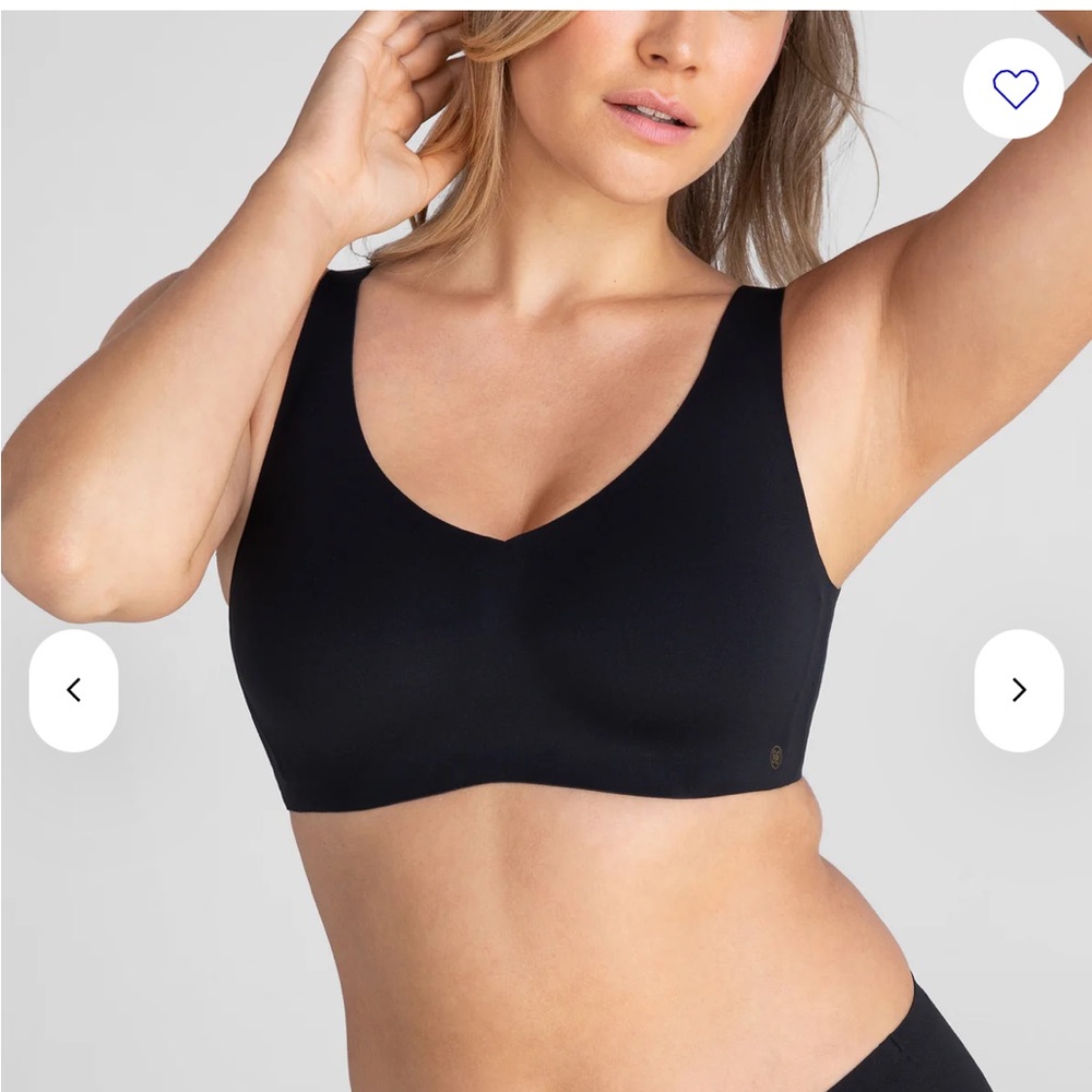 Honeylove Black Wireless V-Neck Softform Bra, Size M